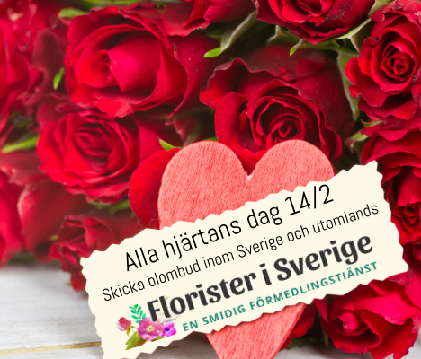 Skicka blombud på Alla Hjärtans Dag - beställ online hos Florister i Sverige