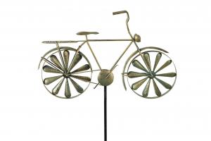 Trädgårdssnurra i form av en cykel. Finns hos Sakligheter.